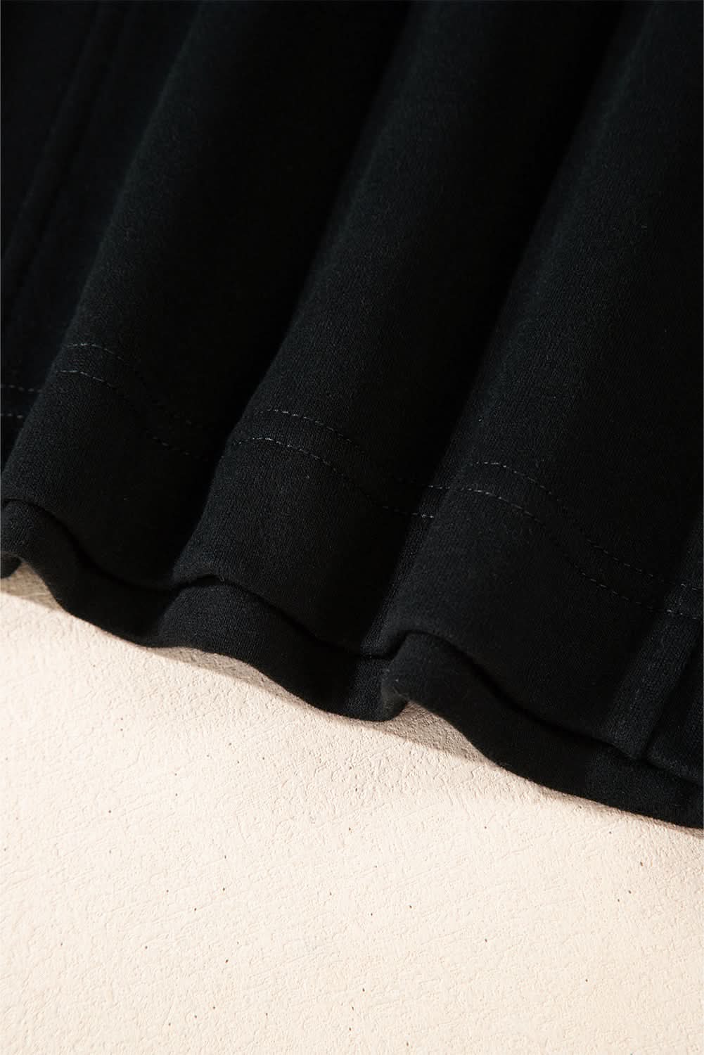 Black Zipped Neck Pullover Drop Shoulder Sweatshirt - Love Salve